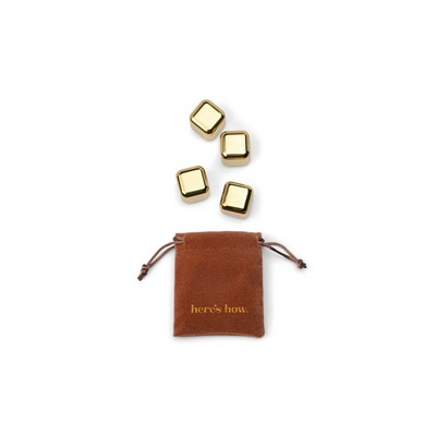 The Ruby Cocktail Chillers - Gold, Set Of 4