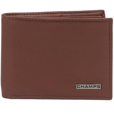Champs Luggage Black Label Bi-Fold Wallet Size 4.5"X3.5"X