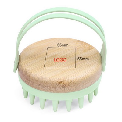 Silicone Bamboo Hair Scalp Massager and Body Brush