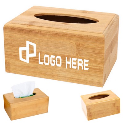 Bamboo Square Tissue Box