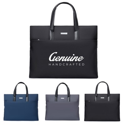 14" Leather Computer Tote Bag