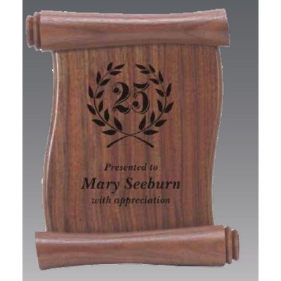Classic Walnut Scroll Plaque - 14" x 20"