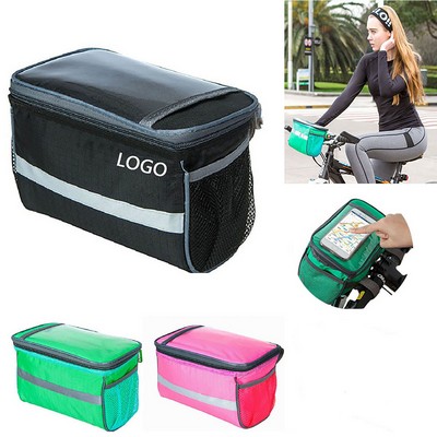 Bicycle Front Beam Bag with Touch Screen Window