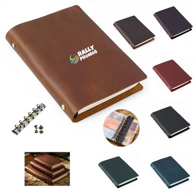 Vintage Crazy Horse Genuine Leather Journal Diary Notebook