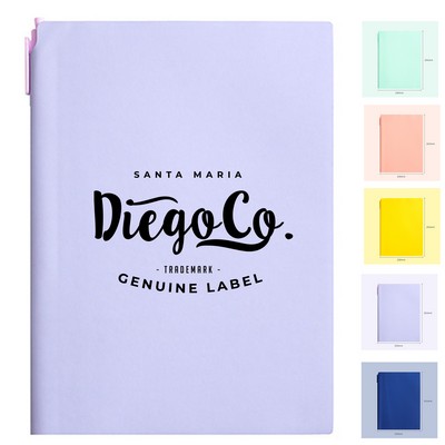 Ruled Line PU Cover Notebook