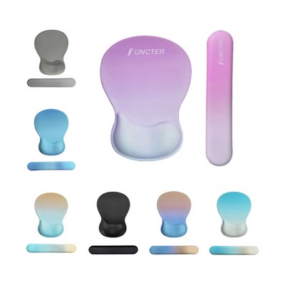 Gradient Silicone Typing Keyboard Hand Rest Pads Set