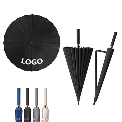 24 Bone Long Handle Automatic Umbrella