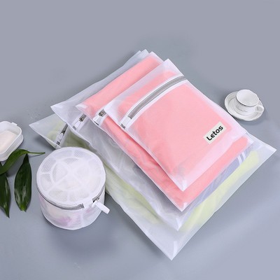 11.8x15.8" Fine Mesh Laundry Bags Laundry Wash Bags W/ Sturdy Zipper for Delicates-Woven Label