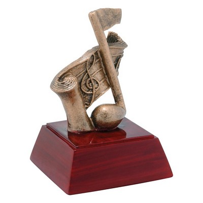 Music Resin Award - 4" Tall