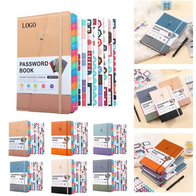 Secure Password Logbook With Stickers