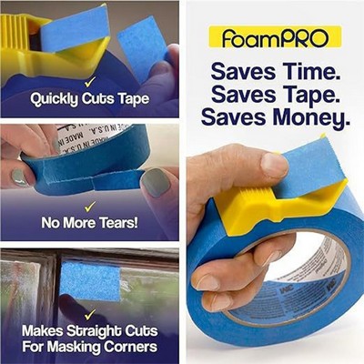 Multi-Size ABS Tape Cutter Set With 3 Sizes Multi-Function Dispenser