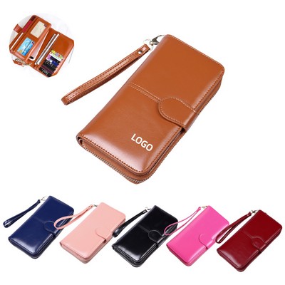 Large-Capacity Long Clutch with Multi-Card Slots