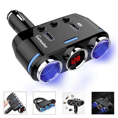 12/24V Triple Socket Car USB Charger