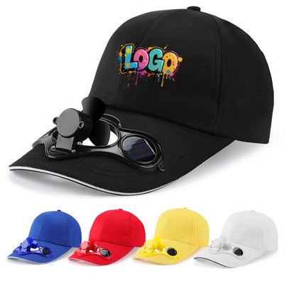 Solar-Powered Cooling Fan Baseball Cap