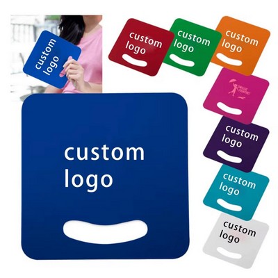 Full Color Square Plastic Advertising Hand Fan