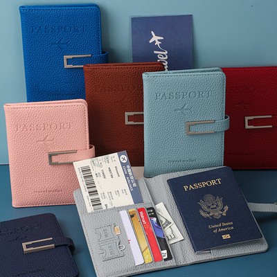 PU Leather Passport Holders RFID Blocking Credit Card Holder