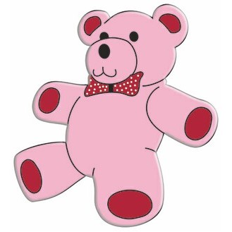 Teddy Bear Promotional Magnet w/ Strip Magnet (12 Square Inch)