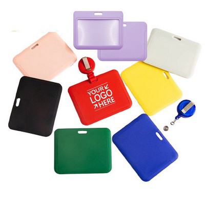 ID Badge Hard Plastic Vertical Card Cases