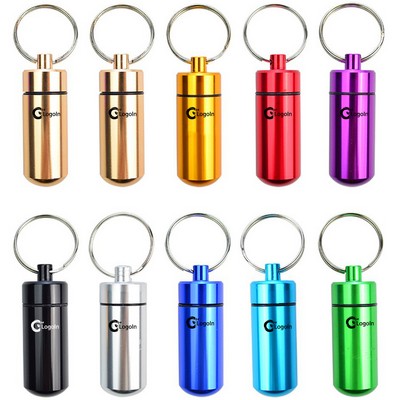 Aluminium Keychain Medication Pill Box