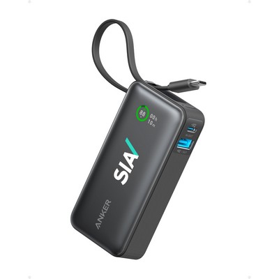 Anker® Nano Power Bank(30W,Built-In USB-C Cable) - Black