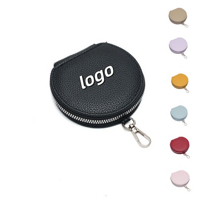 Mini Pack PU Leather Wallet Keychain