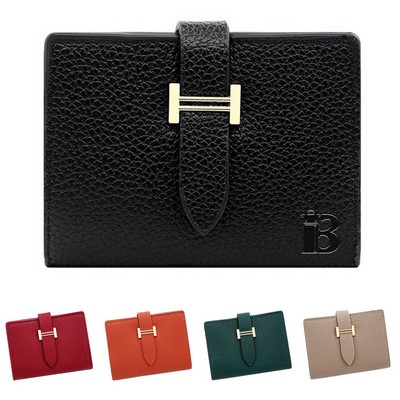 PU Leather Zipper Card Holder Purse