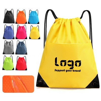 Large Capability Sports Drawstring Backpack