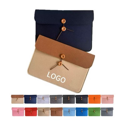 Felt A4 Document Folder with Button Closure