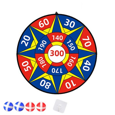 29" Double Sides Printed Dart Board Games For Outdoor Indoor Play With 4 Sticky Balls
