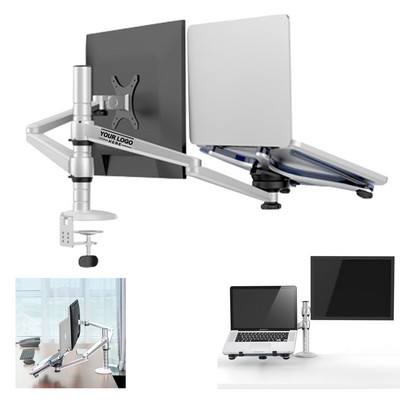 Dual-Arm Adjustable Monitor Laptop Mount