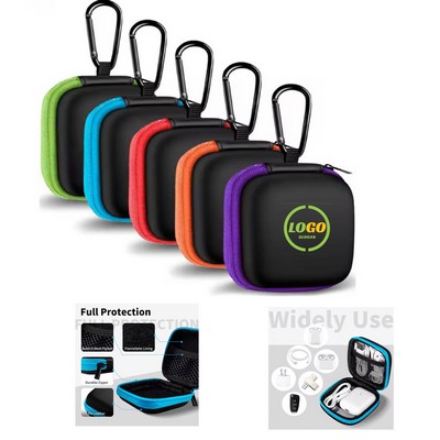 Square Earbud Case Portable EVA Carrying Case