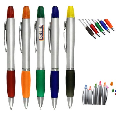 2-in-1 Ballpoint Pen and Highlighter