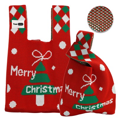 9" x 6" Christmas Knit Wrist Bag Candy Gift Wrappers