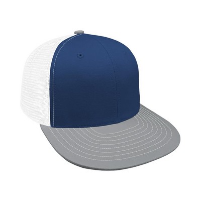 Tricolor Twill/Mesh Back Snapback Prostyle Cap