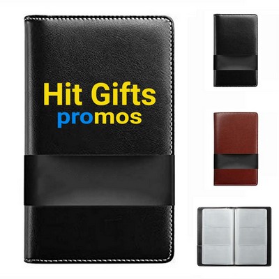 Leather Card Organizer with 240 Capacity Slots