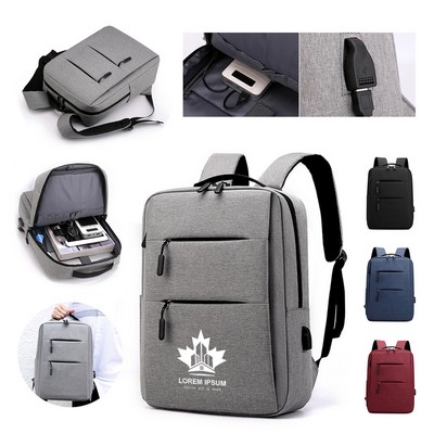 Water-Repellent Oxford Cloth Laptop Backpack