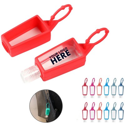 1 Oz. Silicone Travel Dispenser Holder with Empty Bottle