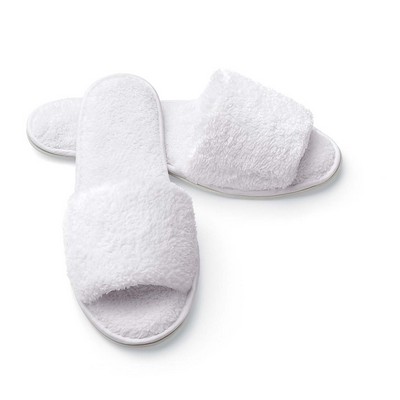 Women's Open Toe Micro Terry Slippers