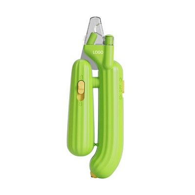 Pet Nail Clippers with LED Light Stainless Steel Cat Dog Nail Trimmers Safety Blood-Line Illuminator