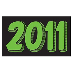 2011 Rectangle Year Vinyl Sticker
