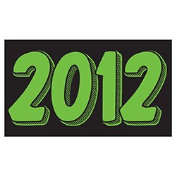2012 Rectangle Year Vinyl Sticker