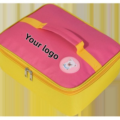 Cartoon Bear Insulated Lunch Bag Cooler Tote