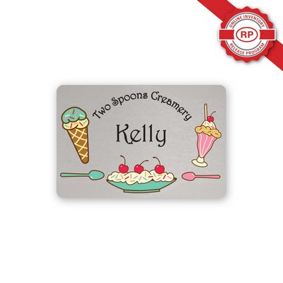 USA Made Eco-Friendly Sublimated Aluminum Badges (2.00" x 3.00" Inches)