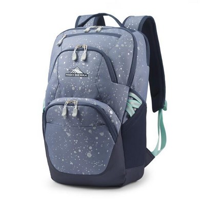 High Sierra® Metallic Splatter Gray Swoop Backpack