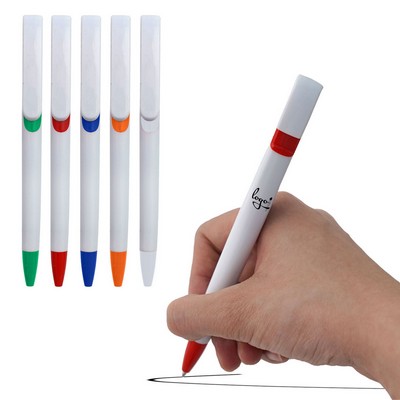 Plastic Click Pen with Jumbo Clip