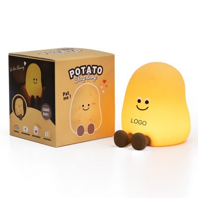 Potato Silicone Night Light Color-Changing "Squishy" Tap Control Lamp Rechargeable "Little Spud"