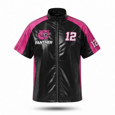 Full Zip Short Sleeve Bright Film Baseball Windbreaker