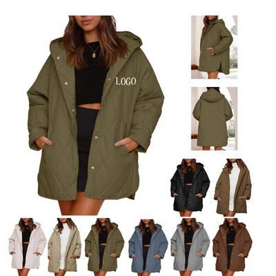 Women's Quilted Hooded Winter Jacket