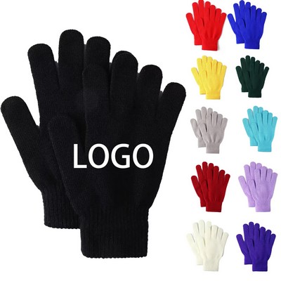 Acrylic Thick Knit Touchscreen Winter Gloves