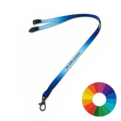 3/8" Polyester Lanyard w/ Black Lobster Claw & Safety Breakaway
